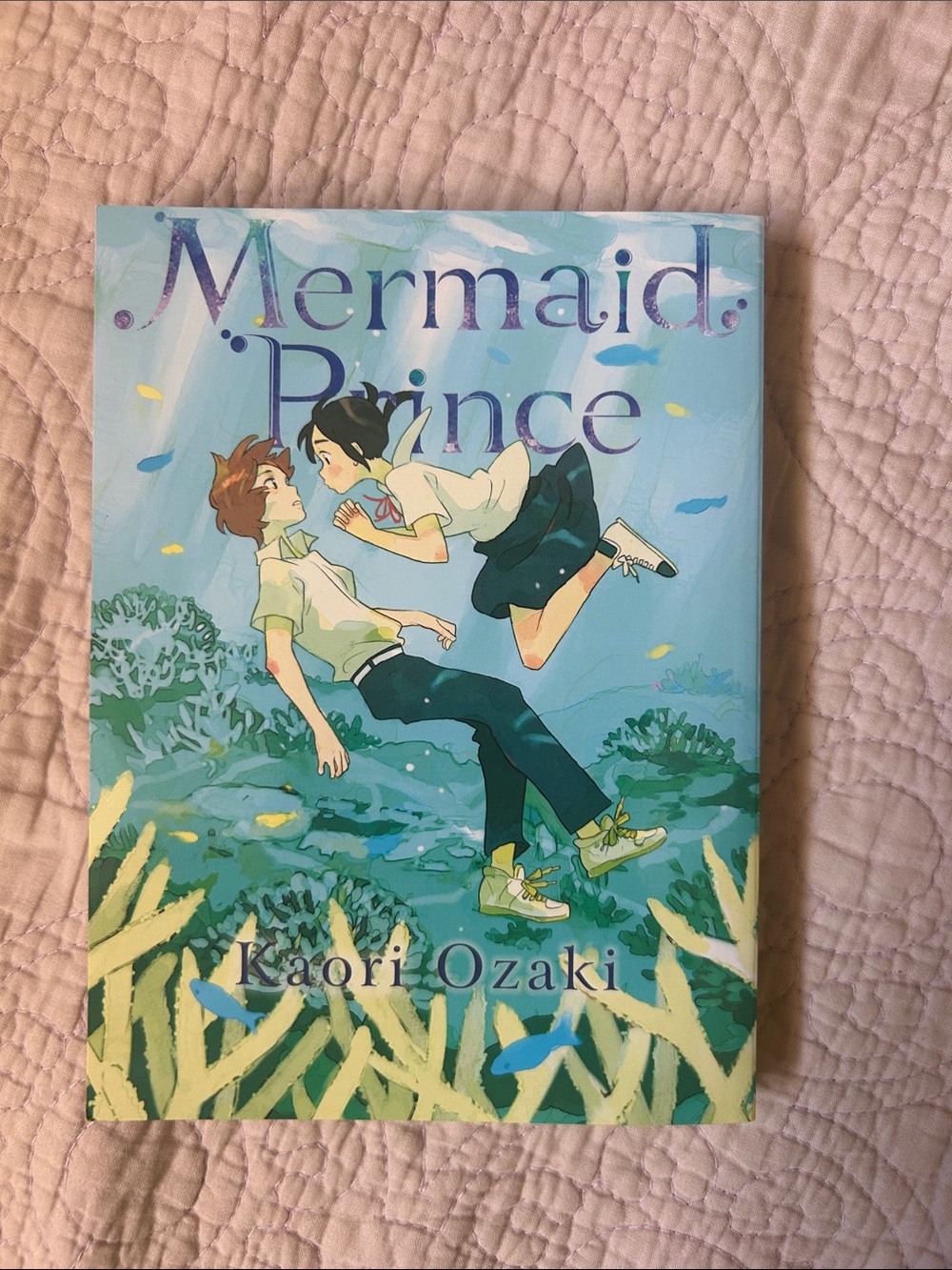 Manga Mermaid Prince Cover — Teal, Blue, Green
